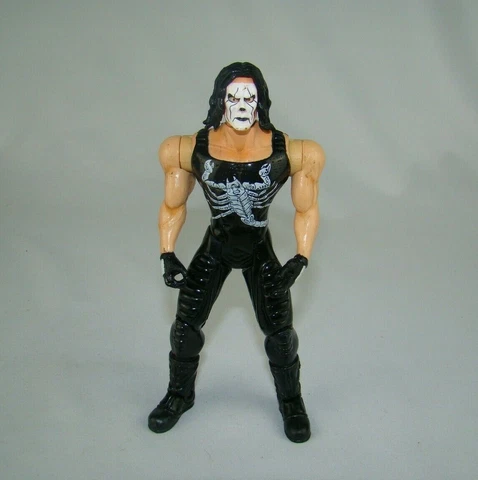 Vintage WCW Sting 6" wrestling figure, 1999 Toy Biz WWE Cover