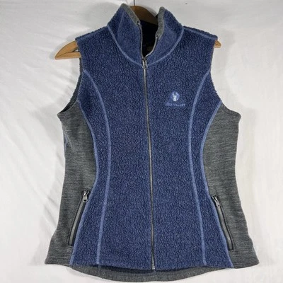 Chaleco Kuhl para mujer talla M mezcla de lana polar azul marino y gris cremallera completa ciervos valle senderismo Foto 1 de 4