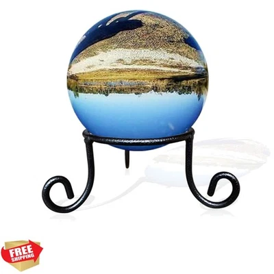 Elegante Soporte Globo Mirador Hierro Negro 3.5" - Soporte Esfera Hierro Forjado Foto 1 de 4