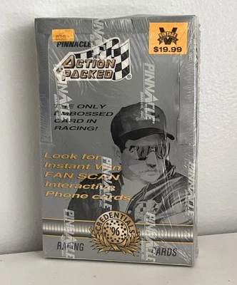 1996 Factory Sealed Pinnacle Action Packed Credentials Racing Box - 24 Packs - Image 1 of 4