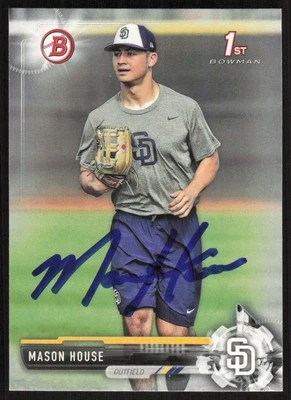 2017 Bowman Draft Mason House Auto San Diego Padres #BD-97 1st Card Signed - Image 1 of 2