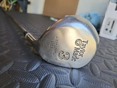 TaylorMade Pittsburgh Persimmon 3 Wood 17° Metalwood RH 43” Steel Shaft USA - Image 1 of 4