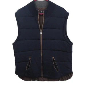 Hart Schaffner Marx Mens Vest Jacket XL Blue Full Zip Puffer Pocket Fine - Picture 1 of 8