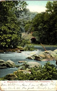 Penn PA Postkarte Wissahickon Creek Fairmount Park Philadelphia schöner Stempel - Bild 1 von 3