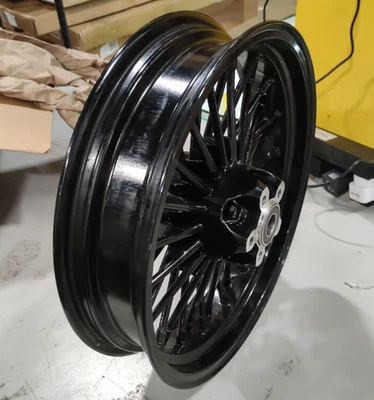 16x3.5 Fat Spoke Rear Wheel Rim for Harley Touring Road King Electra Glide used Foto 1 de 4