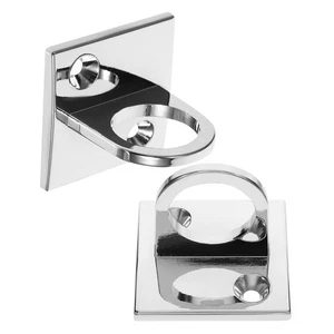 2 Pcs Concierge Pole Hanger Crowd Control Wall Mount Eye Plate with Ring - Picture 1 of 12
