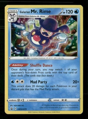 Galarian Mr. Rime SWSH: Sword & Shield Promo Cards #SWSH079 Pokemon Promo,Holo - Image 1 of 2