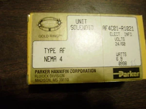PARKER GOLD RING UNIT SOLENOID TYPE AF Nema 4 AF4C01-R1021 24V NIB - Picture 1 of 1