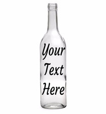Customised  Wine Bottle Vinyl Sticker Personalised memory decal