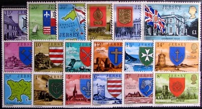 1976-77 JERSEY #137-154: F/VF Used - QE II pictorial set of 18 comp. to 1£ - Image 1 of 2