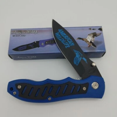 FROST AMERICAN WILDLIFE TACTICAL KNIFE #16-657DU BLACK BLADE 4.5 INCH NIB - Image 1 of 2