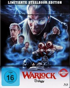 WARLOCK TRILOGY 1 2 3 *Uncut Steelbook / Julian Sands* NEW Region B Blu Ray - Picture 1 of 1