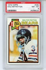 1979 Topps Football Walter Payton Bears card 480 PSA 8 SWEET