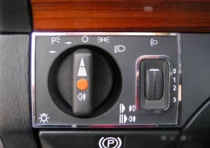 D Chrom Rahmen für Schalter Licht/ Höhenverstellung / Mercedes W124 - Edelstahl - Picture 1 of 4