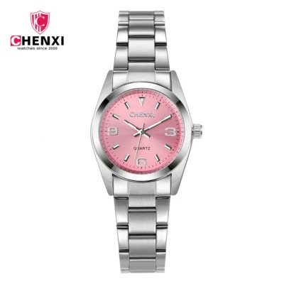 CHENXI Reloj Mujer Acero Plateado Niñas Cuarzo Relojes Negocios Reloj Pulsera Regalos Foto 1 de 4