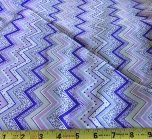 CHOICE FABRICS - FLORAL CHEVRON #BD-48490-A04 - PURPLE-- BY THE YARD - Picture 1 of 2