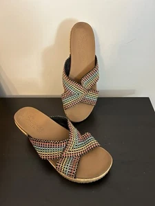 Skechers Beverlee Rainbow Cross Strap Woven Wedges Größe 9 Stil 38554 - Bild 1 von 8
