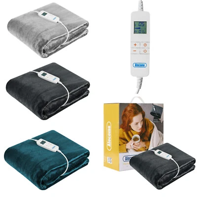 Electric Heated Throw Blanket 10 Heat Settings Washable Fleece Timer - Image 1 of 2