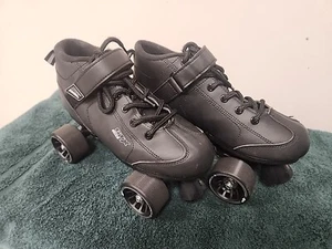 Pacer GTX-500 Roller Skates Size 7 Derby Retro Vintage Black Skate Quad Mach 5 - Picture 1 of 12
