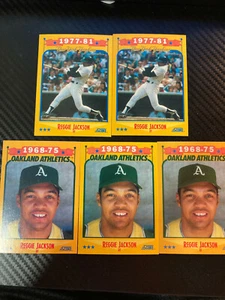 1988 Score Salute to Reggie Jackson 5 Card Set A's Orioles Yankees Angels HOF - Picture 1 of 2