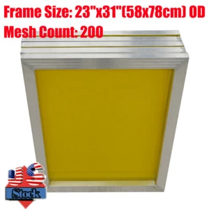 6 PACK 58 x 78cm Aluminum Frame Silk Screen Printing Screens 200 Yellow Mesh - Picture 1 of 8