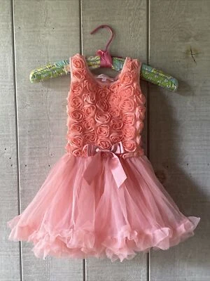 Vestido de dança Popatu bebê menina rosa tule tutu 2t-3t XS - Imagem 1 de 4