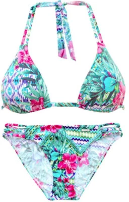 NEU TRIANGEL BIKINI ZAUBERHAFTE FARBEN BLÜTENDRUCK 34 A/B SUNSEEKER grün *774708 - Bild 1 von 4