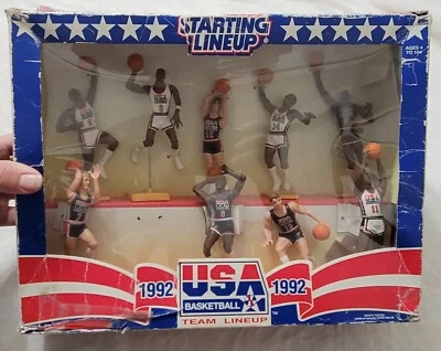 1992 NBA Olympic Dream Team Starting Lineup SLU USA Basketball Figures - Image 1 of 4