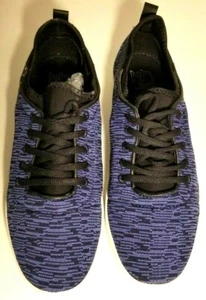 Zapatillas cómodas para mujer talla 9,5 azul real y negro sin cordones NUEVAS - Imagen 1 de 5