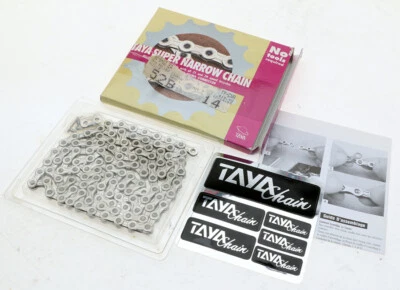 Cadena de carreras de alivio súper estrecho Taya 1/2" x 5/64" 116L 7 y 8 velocidades nueva de stock Foto 1 de 4