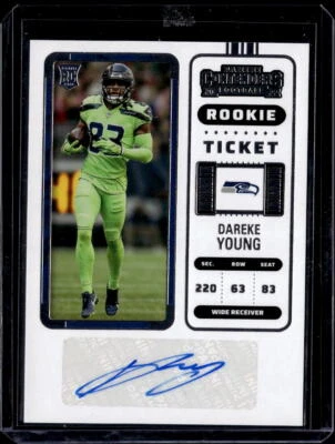 2022 Panini Contenders #255 Dareke Young Rookie Ticket  Auto - Image 1 of 2
