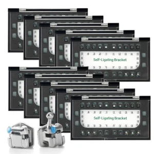AZDENT Dental Orthodontic Self Ligating Bracket Braces Roth.022 Hooks 345 - Picture 1 of 18