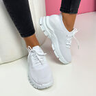 WOMENS KNIT SNEAKERS RUNNING TRAINERS SPORTS LADIES WOMEN GYM SHOES SIZE