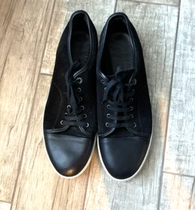 Lanvin DBB1 SUEDE AND LEATHER SNEAKERS In Black Size 14 - Picture 1 of 6