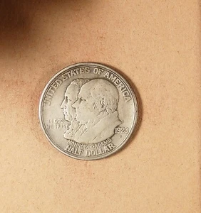 1923-S Monroe Silver Commem 50c, FN/ Btr, For Date Collectors, Old Clean - Picture 1 of 2