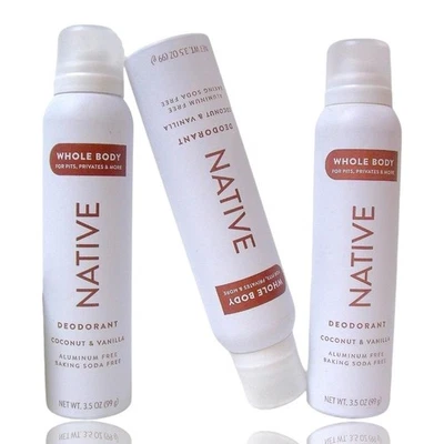 (3-Pack) Native Whole Body Deodorant Spray Coconut & Vanilla Aluminum Free 3.4oz - Image 1 of 4