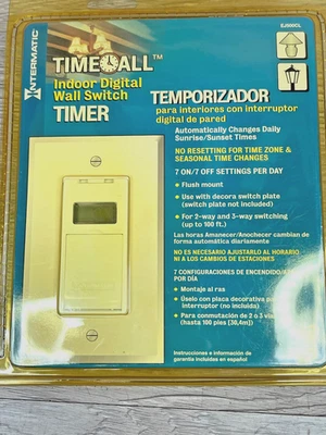 NEW Intermatic Time All Indoor Digital Wall Switch Timer  EJ500CL   White - Image 1 of 4