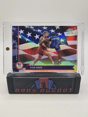 2024 TOPPS CHROME U.S. OLYMPIC KYLE DAKE #182 FLAG #/76 WRESTLING - Image 1 of 4