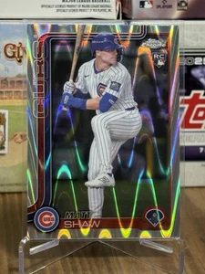 2025 Topps Chrome #219 Matt Shaw Ray Wave Refractor RC - Chicago Cubs - Bild 1 von 2