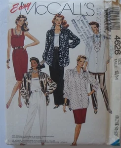 McCalls 4626 Misses Camisole Tunic Pants Skirt Size 12 14 Sewing Pattern - Picture 1 of 2