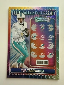 2024 Panini Contenders Tua Tagovailoa Winning Ticket #5 Miami Dolphins Sparkle - Picture 1 of 2