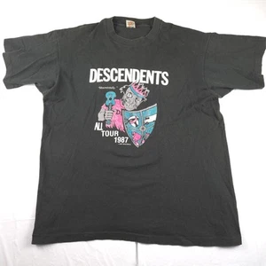 Vintage Descendents 1987 All Tour T Shirt Punk Hardcore Distressed 80s Size XL - Picture 1 of 7