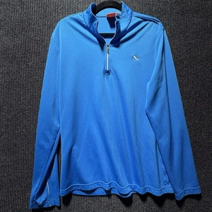 PUMA Sport Lifestyle 1/4 Zip Shirt Men's Large 100% Polyester Activewear - Picture 1 of 11
