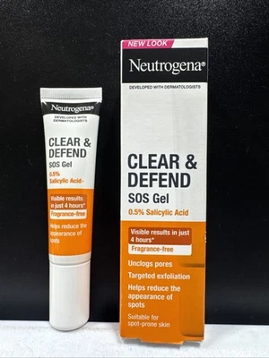 Gel Neutrogena Clear & Defend 0,5 % ácido salicílico SOS destapar los poros 15 ml nuevo en caja Foto 1 de 4