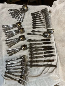 49 Pc Set ONEIDA Deluxe Strathmore Heritage Stainless Flatware Service For 8 - Picture 1 of 12
