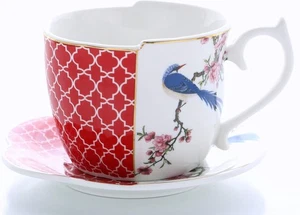 Phoenicus Turkish Coffee Cup Set Great Ceramic Mug Gift Sets Blue Bird - Picture 1 of 7