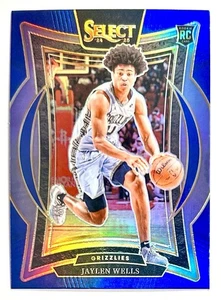 2024-25 Select Jaylen Wells Blue Holo Prizm Refractor Rookie SP RC #79 Grizzlies - Picture 1 of 12