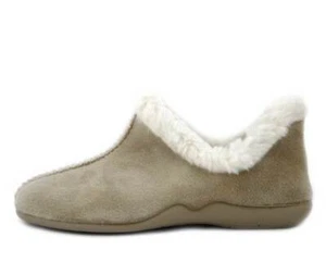 Geschlossene Damen Hausschuhe Winter duftend Stoff beige rutschfest CINZIA SOFT - Bild 1 von 4