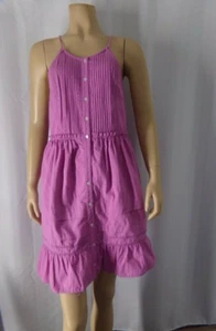 FREE PEOPLE Dress Mini size Medium Orchid purple ruffles elastic waist NWT - Picture 1 of 5