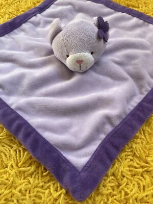 Tiddliwinks Lavendar Purple Teddy Bear Security Blanket Lovey Plush  13” - Image 1 of 4